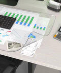 Clear PVC Desk Pad for Writing 23.6x13.7 Inches, Heat Resistant Waterproof Oil Proof Anti Static Desk Protector in office setting