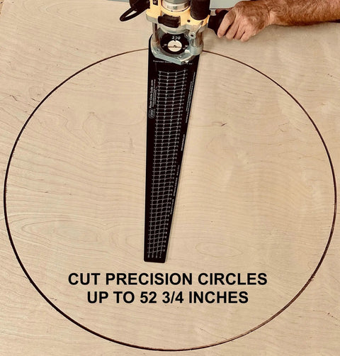 Heavy Duty Circle Cutter Router Jig Pro Grade Circle Jig Kit Cuts Perfect Circles From 7 To 52.75 Inches in use on plywood