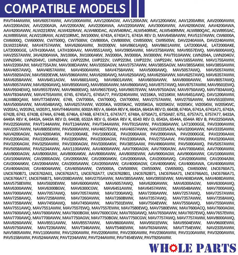 List of compatible models for Washer Tub Seal And Bearing Kit W10219156 Upgraded For Whirlpool Washers Replacement Part