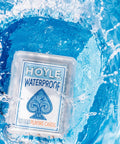 Waterproof Plastic Playing Cards Deck For Outdoor Fun Beach Pool Camping And Travel Games clear case submerged in water splash