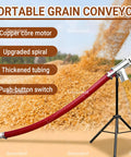 Heavy Duty Grain Auger And Industrial Screw Conveyor With Portable Suction System And Flexible Hose For Grain Cement Sand Powder Transfer 1500W 1.5M in use