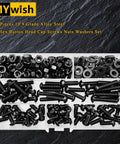 M6 Hardware Kit 240 Pieces Built Tough Alloy Steel Nuts Bolts With Button Head Socket Cap Bolts Flat Washers And Hex Wrenches