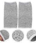 Boss Level Cut Resistant Arm Sleeves Hppe Anti Slash Protective Guards 18 Cm Gray work safety gear for mechanics and gardeners.