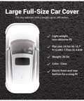 Universal Clear Car Cover For SUVs Sedans Sports Cars And Vintage Rides Up To 22 Feet By 12 Feet, Lightweight, on black textured background