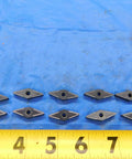 10 Piece New VNMG 331 11 AT350 Cermet Turning Inserts Indexable VNMG331 For CNC Machining Durable Inserts For Fine Finishes On Steel And Aluminum For Hardened Metals Pro Grade, ten inserts on blue tarp