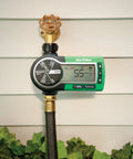 Outdoor faucet with hose-end timer for DIY Self Install In Ground Automatic Sprinkler System Kit For Medium Lawn No Sweat Auto Watering