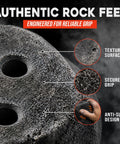 Close-up of textured 50 Large Screw On Rock Climbing Holds For Adults And Teens Perfect For DIY Indoor Outdoor Climbing Walls