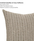 Hand Block Print Throw Pillow Covers 20 By 20 Inches 2 Pack Artisan Made Neutral Cushion Covers For Sofa Bed Chair Home Decor Boho Vibe 100 Percent Cotton Indoor, gray patterned pillow cover close-up