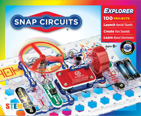 Electronics Exploration Kit With 100 Plus Projects And Full Color Project Manual, 28 Part Set, STEM Educational Toy for Kids 8 Plus