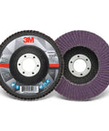 Flap Disc 769F Type 27 40 Plus Ceramic Precision Shaped Grain Grinding and Finishing Disc product front and back view