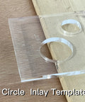Pro Pick Heavy Duty Circular Inlay Router Template Set For Woodworking Hardwood Crafts Crystal Clear Acrylic Jig Kit with ruler