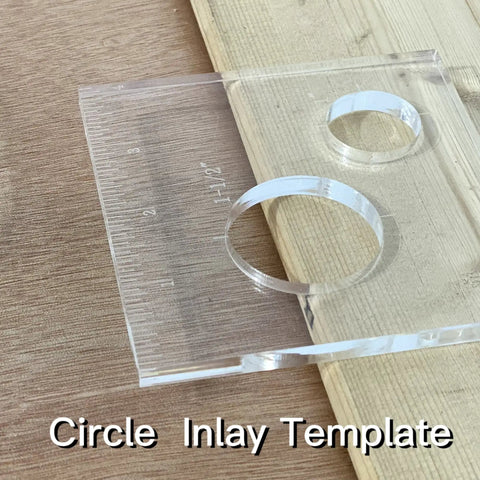 Pro Pick Heavy Duty Circular Inlay Router Template Set For Woodworking Hardwood Crafts Crystal Clear Acrylic Jig Kit with ruler