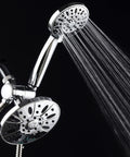 Premium 6 Inch High Pressure Three Way Rainfall Shower Combo With Dope Rain Head And Six Setting Handheld Use Separately Or Together