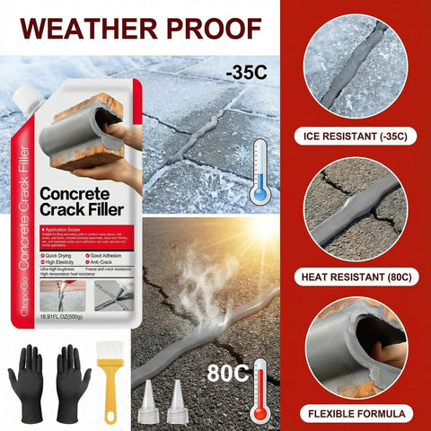 Two Pack 2.2 Pound Grey Concrete Crack Filler Self Leveling Sealant For Driveways Patios Sidewalks Garages Basements Waterproof Repair Caulk With High Elasticity And Built To Last Professional Grade Durability shown in use on outdoor surfaces.