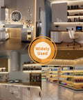 Various home and office spaces illuminated by Ultra Bright 24ft COB LED Strip Light With 3780 LEDs, Natural White 4000K.