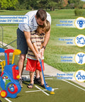 Toddler Golf Set With Upgraded Clubs And Shoulder Strap Carrier For Indoor Outdoor Play, Safe Durable Plastic Toys For Boys And Girls Ages 1 2 3 4, Perfect Gift For Little Golfers Who Love Mini Golf Action featuring parent-child practice