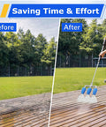 3-In-1 Turbo Nozzle For Pressure Washer With 360 Degree Rotating Jet Streams That Clean Tough Grime Fast And Make Scrubbing Way Easier, 4000 PSI, 4-6 GPM, 1 Quarter Inch Quick Connect, 2.0 Orifice, Blue cleaning wooden deck