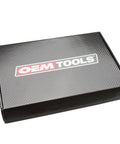 Packaging box for Master 42 Piece Three Eighths Inch Drive Impact Socket Set With Shallow And Deep SAE And Metric Sockets, Pro Grade Auto Repair Kit With Custom Storage Tray And Extension Bar.