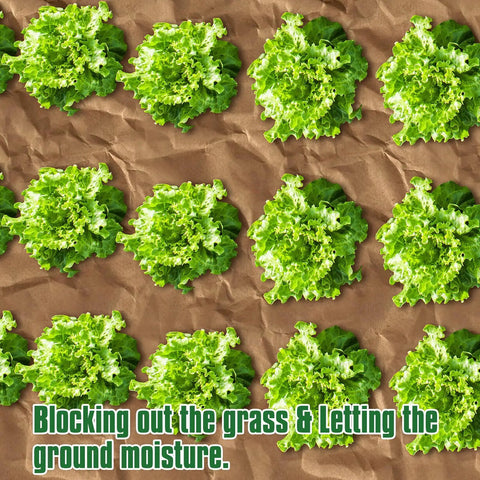 Biodegradable Paper Weed Barrier For Garden Beds Three 100 Foot Rolls Heavy Duty Landscape Paper Fabric Grass Blocker