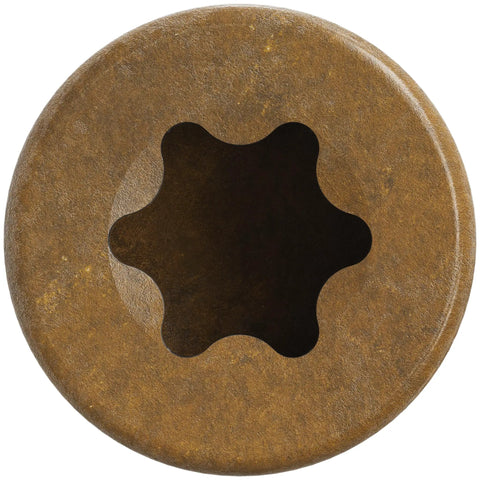 T10 trim head of Finish Trim Screws No 7 By 3 In with Tan Quik Guard Exterior Grade