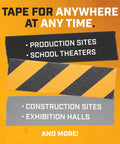 Silver Duct Tape 6 Roll Multi Pack, 90 Feet Each, 2 Inch Wide Heavy Duty Waterproof Tape text on orange background