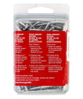 Back view of Medium Aluminum 3/16-Inch Rivets 50 Pack For DIY Sheet Metal Projects, Gutters, Auto Repairs, in packaging