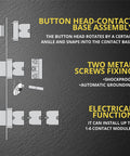 Assembly diagram for Double Head Push Button With Signal Lamp On Off Start Stop Switch for home and industrial gear.