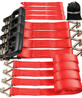 Beefed Up Heavy Duty Ratchet Straps 4 Pack 4500 Lbs Breaking Strength 1.5 Inch Wide 15 Foot Tie Down Straps With Padded Handles