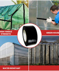 Heavy Duty LDPE Greenhouse Tape For Repair And Weather Sealing, Long Term UV Resistant Film Tape For Seaming And Patching, Black 1 Inch By 36 Yards on greenhouse repair images