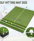 Dual Turf Golf Mat 5x4ft For Backyard Indoor Practice Thick 21mm-45mm Hitting Surface Built To Withstand 10,000+ Swings diagram