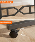Standing Desk On Wheels For Treadmills With Adjustable Height 29.5 To 45.3 Inches showing stable base and caster wheel detail