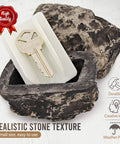 Outdoor Fake Rock Key Hider That Looks And Feels Like Real Stone, Weatherproof Spare Key Storage For Garden Or Yard, Easy Slide Cover