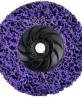 Purple abrasive wheel, 4.5-inch diameter with 5/8-11 thread, part of 12 Pack 4.5 Inch Strip Discs With 5/8-11 Thread For Angle Grinder.