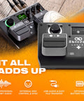 Dual Track Looper Pedal For Guitar Bass Keyboard And Vocals With 128 Loops Storage displaying controls and connectors