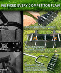 Lawn Aerator For Clay Soil With Kick To Unclog Easy Clear Design And Bolt On Base That Never Breaks 11 Heavy Duty 3.5 Inch Spikes