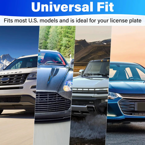 Two Pack Clear License Plate Covers For Car Unbreakable Protection With UV Shield Front And Back Plate Covers universal fit