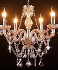Clear 4 Light K9 Crystal Chandelier Modern Luxury Pendant Lamp For Ceiling Living Room Dining Room Bedroom Hallway Entry