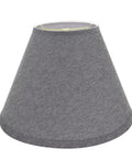 Replacement Transitional Hardback Empire Lamp Shade With Spider Construction In Smoke Grey 7 Inch Top 14 Inch Bottom 11 Inch Slant Height