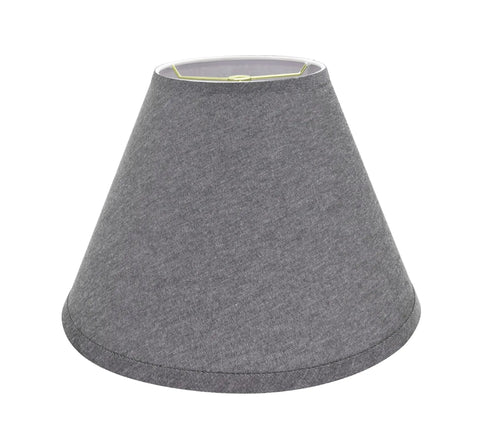 Replacement Transitional Hardback Empire Lamp Shade With Spider Construction In Smoke Grey 7 Inch Top 14 Inch Bottom 11 Inch Slant Height