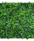 12 Pack 20x20 Grass Wall Panels Set For Indoor Outdoor Decor UV Protected Artificial Hedge Backdrop Privacy Fence Screen Realistic 3D Greenery Wall With 5 Inch Leaves showcasing lush foliage.