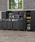 Heavy Duty Metal Garage Storage Cabinet On Wheels With Lockable Drawer And Shelves, Mobile Steel Tool Cabinet