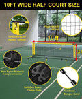 All In One Portable Badminton Volleyball Pickleball Net Set For Adults, 10ft wide, includes high-density PE net and connectors.