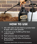 Person using Termite And Carpenter Ant Killer Concentrate 32 Ounces Outdoor Barrier Spray For Home Defense Against Termites, Carpenter Ants, And Carpenter Bees Around Foundations, Woodpiles, Decks, Fences, Porches And More with a tank sprayer
