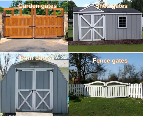 Garden, shed, barn, and fence gates for Beefy Heavy Duty Gate Hinges 13 Inch Strap Hinges With Ball Bearings 900 Lbs