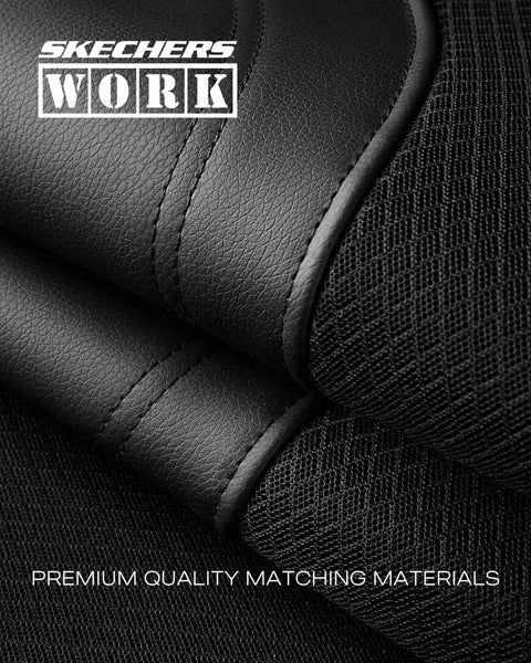 Close-up of Rugged Work Leather Car Seat Covers with Built In Webbing, showing black premium material and texture detail.