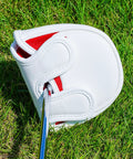 Center Shaft Mallet Putter Head Cover With Hockey Mask Style And Strong Magnetic Closure, durable protection on grass