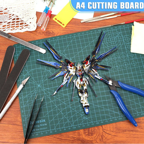 25-Piece Model Building Tools Kit for Hobbyists and DIY Enthusiasts with cutting board, nippers, tweezers, and plastic model