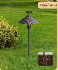 5CCT Low Voltage Pathway Lights 12V 3W 160LM Aluminum Waterproof Outdoor Landscape Lights dimensions illustration
