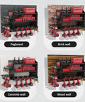 Power Tool Organizer Wall Mount With Charging Station And 8 Outlet Heavy Duty Metal Garage Storage Rack 23 Inch Three Tier Shelves For Workshop And Garage Organization installed on various wall types.