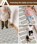 Non Slip Stair Treads For Wooden Steps 9x28 Peel And Stick Indoor Runners 7 Pack Gray Kid And Pet Friendly Safe For Elders